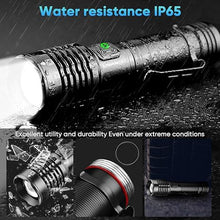 Load image into Gallery viewer, NAKCNM LED Flashlights High Lumens, Rechargeable Pocket Flashlight with Clip 5 Modes Super Bright 20000 Lumen, Waterproof Small Flashlights Powerful Flash Light for Home Outdoor Emergencies(2 Pack)