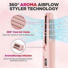 Load image into Gallery viewer, MiroPure 360° Airflow Styler Curling Iron, Titanium Flat Iron Hair Straightener and Curler 2 in 1, Professional Curing Wand with Ionic Aroma Cool Air, 13 Adjustable Temps, Dual Voltage for Long Hair