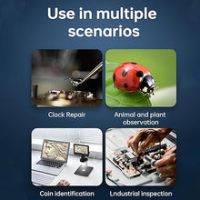 Load image into Gallery viewer, 7" LCD Digital Microscope for Adults,1200X AOPICK Soldering Microscope for Electronics Repair,Coin Magnifier with 30 Adjustable LED Lights,PC View, 32GB TFcard,Metal Stand and Wireless Remote