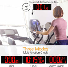 Load image into Gallery viewer, XREXS Large Digital Wall Clock with Remote Control, 17.2 Inch LED Large Display Count Up & Down Timer, Adjustable Brightness Alarm Clock with Day/Date/Temperature for Home, Gym, Office and Classroom