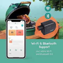 Load image into Gallery viewer, Wi-Fi & Bluetooth BBQ Smoker Temperature Controller with Automatic Smoker Fan, INKBIRD ISC-027BW Grill Thermometer with 4 Probes for Big Green Egg, Kamado Joe, Primo, Vision Grill, Akorn Kamado