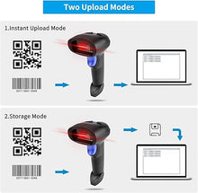 Load image into Gallery viewer, Wireless 1D 2D Barcode Scanner with Stand, NetumScan Portable Automatic QR Code Scanner Supports Screen Scan Handheld CMOS Image Bar Code Reader with USB Receiver for Warehouse POS and Computer