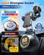 Load image into Gallery viewer, VANMASS ?65+LBS Strongest Suction & Military-Grade 2024 Ultimate Car Phone Mount?Patent & Safety Certs? Cell Phone Holder Truck Stand for Dashboard Windshield Vent for iPhone 16 15 Pro Max 14 Samsung