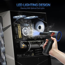 Load image into Gallery viewer, ATEngeus Compressed Air Duster, Stepless Speed Electric Air Duster with Storage Case, Cordless Air Duster with LED Replace Canned Air, 6 Accessories Air Blower, Keyboard Cleaner for Car, PC, Home