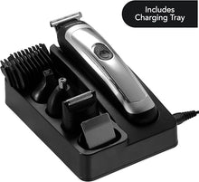 Load image into Gallery viewer, Members Only Trimmer for Men, Premium Lithium Cordless Hair and Beard Trimmer Kit, 5 Interchangeable Heads, Smart LED Power Display, USB Rechargeable Battery, 4 Trimmer Guides