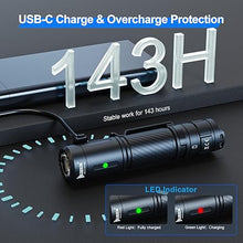 Load image into Gallery viewer, WUBEN C3 Flashlight 1200 High Lumens Rechargeable Flashlights 6 Modes Super Bright IP68 LED Tactical Flashlight for Camping, Home, Emergency, Rescue, Hunting, Inspection, Repair, Tool Gifts for Men