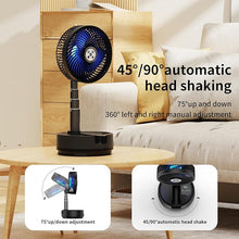 Load image into Gallery viewer, Socool 20000mAh 8 Inch Portable Fan Battery Operated Fan, Oscillating Charging Fan, Remote Control LED Light, 112 Hours Portable Foldable Fan for Camping Travel Outdoor