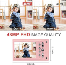 Load image into Gallery viewer, Digital Camera, FHD 1080P Kids Camera with 32GB Card, Digital Point and Shoot Cameras with 16X Zoom Anti Shake, 48MP 2.8 Inch LCD Screen, Gift for Girls Kids