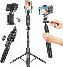 Load image into Gallery viewer, Auto Face Tracking Tripod, 360° Rotation Face Body Tracking Phone Holder, Rechargeable Phone Camera Mount Remote and Gesture Control with Adjustable Selfie Stick Tripod Stand for Phone Camera GoPro