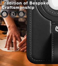 Load image into Gallery viewer, Capture Grip Loop Magnetic Stand for iPhone 16 Pro Case with Screen Protector, Protective iPhone 16 Pro Case Leather, Compatible with MagSafe, Built-in Kickstand,for Men Women, Black