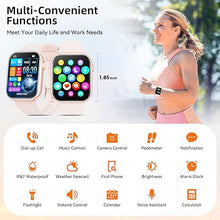Load image into Gallery viewer, Smart Watch(Answer/Make Call), 1.85" HD Smartwatch for Women, 2024 Fitness Activity Tracker with Multiple Sport Modes/Pedometer, Alexa Built-in Smart Watches for Women Android iOS Phones Compatible
