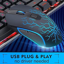 Load image into Gallery viewer, Gaming Keyboard and Mouse Combo, K1 RGB LED Backlit Keyboard with 104 Key Computer PC Gaming Keyboard for PC/Laptop (Black)