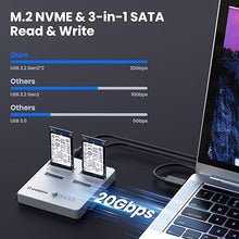 Load image into Gallery viewer, NVME/SATA 3-in-1 SSD Cloner, Coolpie CR311 Offline Clone M.2 Cloner, USB3.2 Gen2*2 20Gbps M.2 Reader, Supports Size for M.2 NVME/SATA?mSATA?SATA 2.5''SSD/HDD?3.5'' HDD
