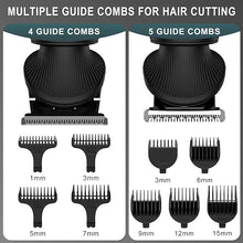 Load image into Gallery viewer, Beard Trimmer for Men Professional Mens Beard Grooming Kit T-Blade Trimmer Electric Shaver Razor Nose Body Trimmer Hair Cutting Kit Cordless 7 in 1 Black