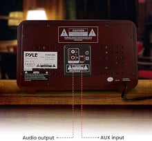 Load image into Gallery viewer, Pyle Retro Wireless Bluetooth Radio Speaker - Classic Vintage Style Audio Sound Receiver System w/Built-in Stereo Speakers, USB, SD Card Slot, AUX, RCA, MP3, AM/FM Tuner - Pyle PUNP34BT