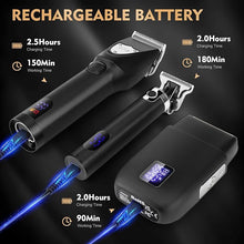 Load image into Gallery viewer, Suttik Professional Hair Clippers and Trimmers Set, Electric Razor Foil Shavers for Men, 3 in 1 Cordless Barber Kit Hair Cutting Kit with Travel Case Barber Clippers Set Professioal for Men