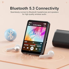 Load image into Gallery viewer, 128GB MP3 Player with Upgrade Bluetooth 5.3, HiFi Sound Shuffle Single Loop Music Player with HD Speaker, FM Radio, Voice Recorder, 2.4IN Full Touchscreen MP3 Ideal for Sport (Earphones Included)