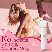 Load image into Gallery viewer, Pubic Hair Trimmer for Women - Electric Razors for Women's Body Groomer, Replaceable Ceramic Blade Heads, Face Hair Remover Head, USB-C&Dock Charging, Waterproof&Easy Cleaning White