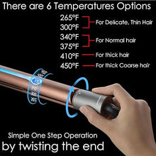 Load image into Gallery viewer, NITION Ceramic Tourmaline Flat Iron for Hair LCD 1" Hair Straighteners MCH Fast Heating UP Healthy Smooth Straightening Styling Tools with Travel Pouch Bag. 265-450°F Adjustable 6 Temperatures Levels