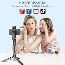 Load image into Gallery viewer, Extendable Auto Face Tracking Tripod with Light, 360 Rotating Tripod, Both Auto or Manual Moving Control, Smart Cameraman Shooting for Video, Vlog, Live Stream
