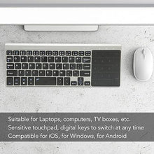 Load image into Gallery viewer, Zyyini Keyboard Touchpad, 2 in 1 Portable Keyboard with Touchpad Numeric Keypad,QWERTY Layout Keyboard, for Notebooks, Computers