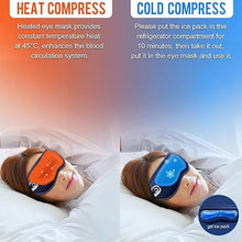 Load image into Gallery viewer, Heated Eye Mask with Vibration and Massager, Cordless Rechargeable Heated Eye Mask Massager for Relieve Dry Eyes Fade Black Eye Blepharitis Tired Eyes Puffy Eyes