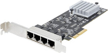 Load image into Gallery viewer, StarTech.com 4-Port 2.5Gbps NBASE-T PCIe Network Card, Intel I225-V, Quad-Port Computer Network Card, Multi-Gigabit NIC, PCI Express Server LAN Card, Desktop Ethernet Interface (PR42GI-NETWORK-CARD)