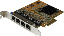 Load image into Gallery viewer, StarTech.com 4 Port PCIe Network Card - Standard Profile - RJ45 Port - Realtek RTL8111H Chipset - Ethernet Network Card - NIC Server Adapter Network Card , TAA (ST1000SPEX43)