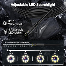 Load image into Gallery viewer, Dual Lens Borescope Camera with Light, Industrial Endoscope Camera with Light 4.3" IPS Screen, Inspection Camera Waterproof, Sewer Drain Plumbing Pipe Snake Camera, Gadgets for Men - 16.5ft, 32GB