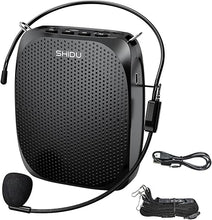 Load image into Gallery viewer, Portable Voice Amplifier SHIDU Personal Microphone Headset for Speaking Rechargeable Mini Pa System for Teachers Tour Guides Coaches Classroom Singing Yoga Fitness Instructors