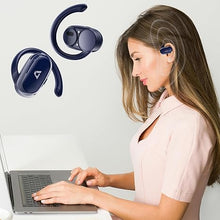 Load image into Gallery viewer, 1Mii Open Ear Headphones, Wireless Sports Earbuds 60 Hours Long Playtime with Charging Case, Snug Fit Bluetooth Earbuds with Rotatable Ear Hooks, ENC Clear Calls Premium Sound IPX4 Waterproof (Blue)