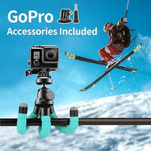 Load image into Gallery viewer, Aureday Phone Tripod, Flexible Tripod for iPhone and Android Cell Phone, Portable Small Tripod with Wireless Remote and Clip for Video Recording/Vlogging/Selfie (Blue)