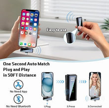 Load image into Gallery viewer, Wireless Lavalier Microphone with Noise Cancellation, 6 Hours of Battery, Wireless Mini Microphone for iPhone, Android, Record Interview, Vlogs