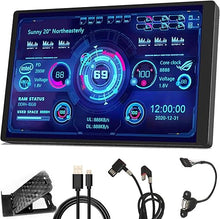 Load image into Gallery viewer, WOWNOVA PC Temperature Display Computer Temp Monitor, PC Sensor Panel Display, for PC Computer Accessories in Side Prebuilt Gaming PC Parts ARGB Case, IPS USB Mini Screen PC CPU RAM HDD Data Monitor