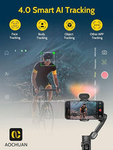 Load image into Gallery viewer, Handheld 3-axis Gimbal Stabilizer for iPhone&Android Smartphone Gimbal Anti-Shake w/ 1/4 Thread,RGB Magnetic Light,AI Tracking Phone Gimbal for Vlogging for TikTok,YouTube-Smart X Kit Black