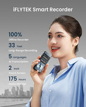 Load image into Gallery viewer, Voice Recorder with Playback, Digital Voice Recording Device with Transcription to Text, 2-inch Touch Screen Recorder, Audio Recorder Zoom Recorder Device for Lectures, Conference, Interview