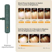 Load image into Gallery viewer, Gritin 19 LED Rechargeable Book Light for Reading in Bed with Memory Function- Eye Caring 3 Color Temperatures,Stepless Dimming Brightness,80 Hrs Runtime On Book Light for Book Lovers-Blackish Green