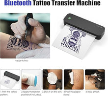 Load image into Gallery viewer, BIOMASER Tattoo Printer Wireless Tattoo Stencil Printer for Tattooing- Bluetooth Tattoo Transfer Stencil Machine Thermal Printer Copier with 20pcs Transfer Paper 1 Roller Thermal Paper