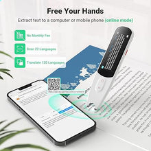 Load image into Gallery viewer, Pen Scanner, Text to Speech Device for Dyslexia, OCR Digital Highlighter Reader Pen, Exam Reading Pen, Bluetooth Langage Translator, No Monthly Fee