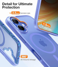 Load image into Gallery viewer, TORRAS Magnetic Shockproof Compatible with iPhone 16 Case, Fit for MagSafe, 4X Military Grade Drop Protection Anti-Scratch Protective Hard Back Plastic Slim Phone Case for iPhone 16 6.1 inch, Blue