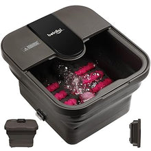 Load image into Gallery viewer, Beinilai Collapsible Foot Spa,Foot Bath with Heat and Massage and Bubble Jets,Foot Soak Tub with Six Non Motorized Foot Rollers,Acupressure Massage Points,Red Light and Removable Pumice Stone
