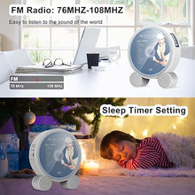 Load image into Gallery viewer, WOKALON CD Player Portable with Bluetooth,Newest Desktop Vertical CD Players for Home with LCD Screen Display Built in HiFi Speakers Support Timed Music ON/Off CD Bluetooth FM USB SD