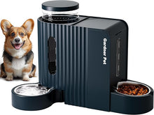 Load image into Gallery viewer, Gardner Pet Automatic Gravity Food Feeder and Water Dispenser, 1.8 Gallons*2 Stainless Steel Two-in-One Set Large Capacity Dispenser for Pets Dogs, Puppies, Kittens (Dark Blue)