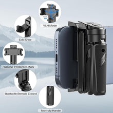 Load image into Gallery viewer, ULANZI JJ02 Selfie Stick Tripod, Extendable Grip Phone Tripod with Detachable Remote Pocket Size, 3-in-1 Mini Phone Grip 2 Cold Shoe, 10m/393.7'' Wireless Shutter, Vlog Livestreaming Photography
