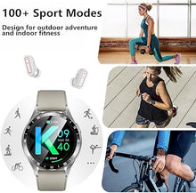 Load image into Gallery viewer, Smart Watch with Earbuds for Men Women, 1.39'' Fitness Tracker Smartwatch for iPhone/Android Compatible, 2-in-1 Waterproof Fitness Watches with Wireless Earbuds, Heart Rate Sleep Tracking, White