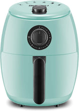 Load image into Gallery viewer, Elite Gourmet EAF-0201BL Personal 2.1 Qt. Compact Space Saving Electric Hot Air Fryer Oil-Less Healthy Cooker, Timer & Temperature Controls, 1000W, Quart, Mint