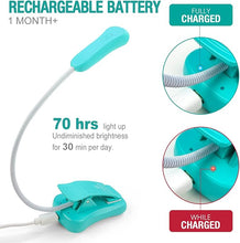 Load image into Gallery viewer, Vekkia Rechargeable Book Light for Reading in Bed, 3 Color x 3 Brightness, Lightweight Reading Light, Up to 70 Hours Lighting, Great for Readers, Travel (Blue)