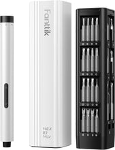 Load image into Gallery viewer, Fanttik E1 Max 3.7V Mini Electric Screwdriver, Precision Screwdriver Set, 50-in-1 Magnetic Bits, Magnetic Storage, 5/32''Hex, Electric Screwdriver for Electronics Phone Camera Laptop Watch - White