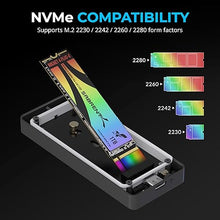 Load image into Gallery viewer, SABRENT Rocket RGB USB C 20Gbps M.2 SATA/NVMe SSD Enclosure (EC-RGBG)