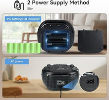 Load image into Gallery viewer, Retekess TR621 CD Player Boombox, Cassette Tape Player AM FM Radio, Stereo Sound, USB and TF Card Playback with Remote Control, Tape Recording, for Home(Black)